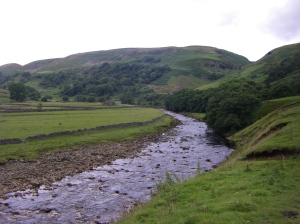 A view of the River Swale - beautiful backdrop for our hike to Low Row