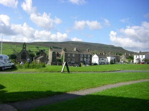 view of the Reeth Village Green 